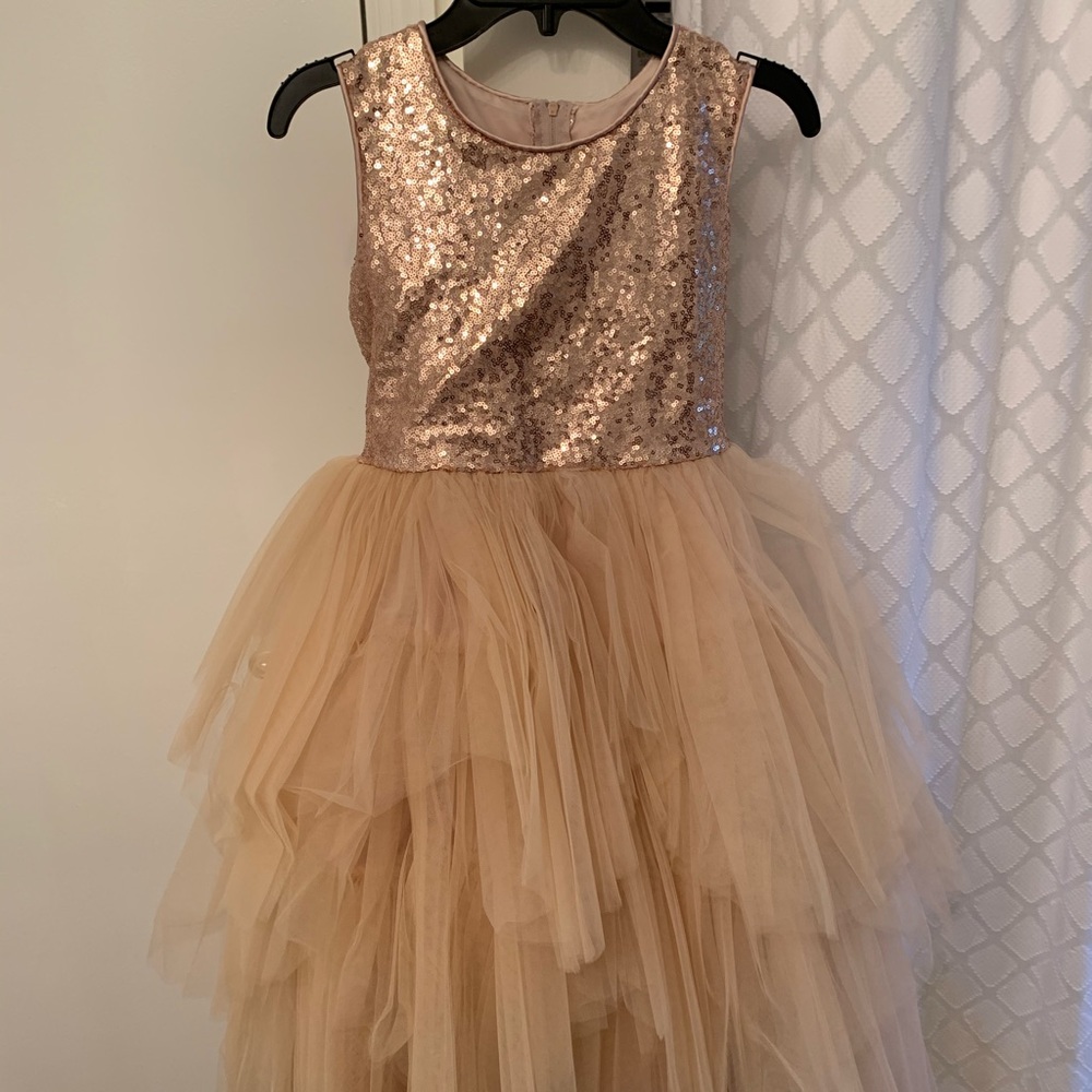 Rose Gold Jr. Bridesmaid dress size 10